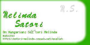 melinda satori business card